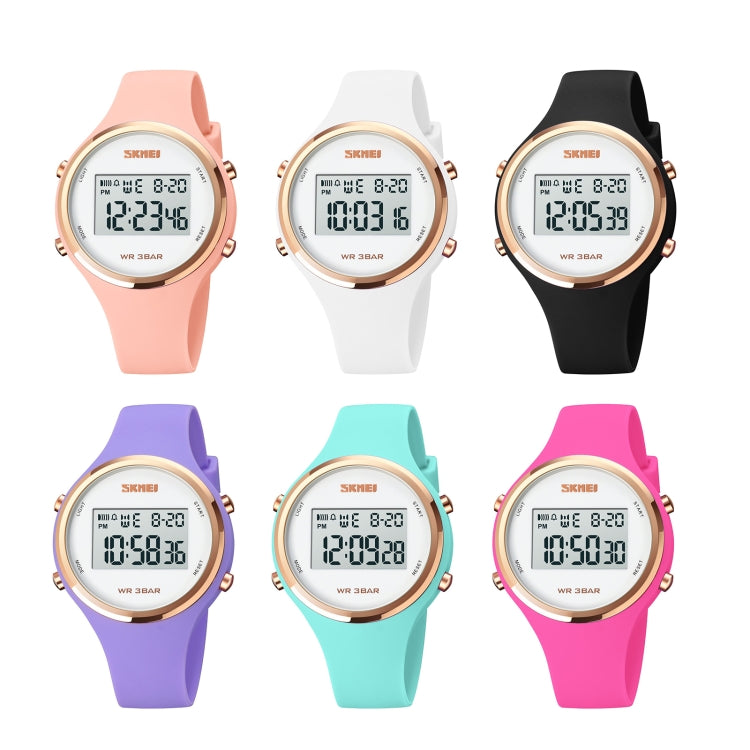 SKMEI 1720 Round Dial LED Digital Display Luminous Silicone Strap Electronic Watch(Rose Red) - free shipping - PMC TechLife - Order now!