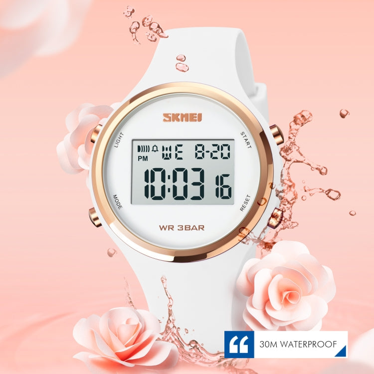 SKMEI 1720 Round Dial LED Digital Display Luminous Silicone Strap Electronic Watch(Pink) - free shipping - PMC TechLife - Order now!