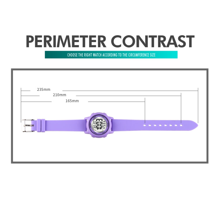 SKMEI 1721 Triplicate Round Dial LED Digital Display Luminous Silicone Strap Electronic Watch(Purple) - free shipping - PMC TechLife - Order now!