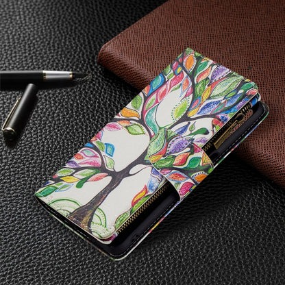 For OPPO A54 4G/A55 5G Colored Drawing Pattern Zipper Horizontal Flip Leather Case with Holder & Card Slots & Wallet(Big Tree) - OPPO Cases by PMC Jewellery | Online Shopping South Africa | PMC Jewellery