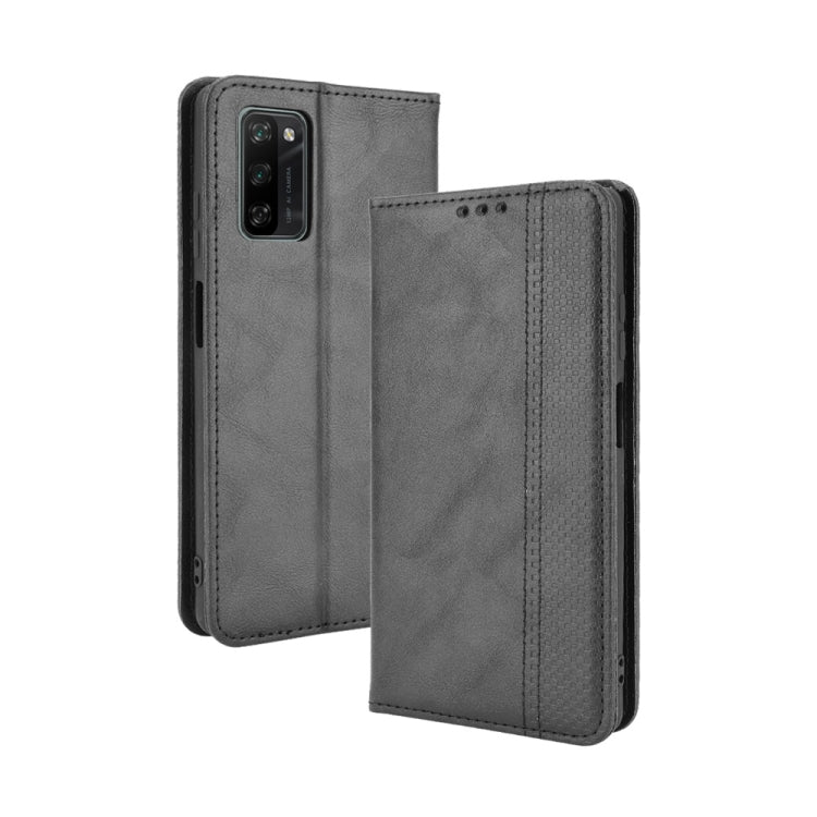 For Blackview A100 Magnetic Buckle Retro Crazy Horse Texture Horizontal Flip Leather Case with Holder & Card Slots & Photo Frame(Black) - More Brand by PMC Jewellery | Online Shopping South Africa | PMC Jewellery | Buy Now Pay Later Mobicred