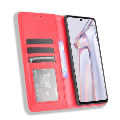 For Blackview A100 Magnetic Buckle Retro Crazy Horse Texture Horizontal Flip Leather Case with Holder & Card Slots & Photo Frame(Red) - More Brand by PMC Jewellery | Online Shopping South Africa | PMC Jewellery