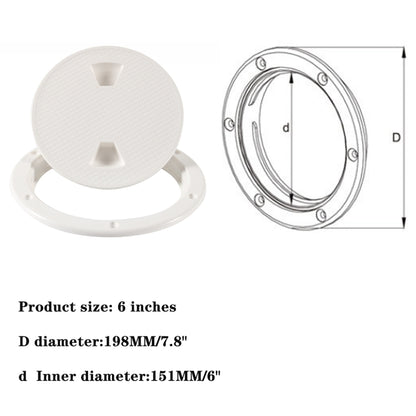 A5942 6 inch Boat / Yacht Round Deck Cover Hatch Case with Screws - Marine Accessories & Parts by PMC Jewellery | Online Shopping South Africa | PMC Jewellery | Buy Now Pay Later Mobicred