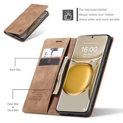 CaseMe 013 Multifunctional Horizontal Flip Leather Case with Holder & Card Slot & Wallet For Huawei P50 Pro(Brown) - Huawei Cases by CaseMe | Online Shopping South Africa | PMC Jewellery | Buy Now Pay Later Mobicred