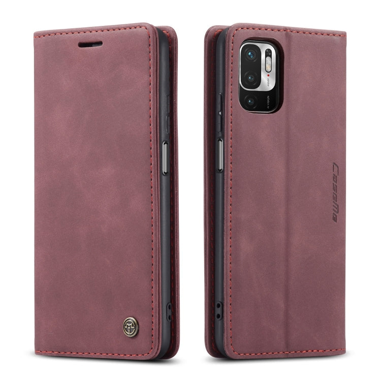 CaseMe 013 Multifunctional Horizontal Flip Leather Case with Holder & Card Slot & Wallet For Xiaomi Redmi Note 10 5G(Wine Red) - Xiaomi Cases by CaseMe | Online Shopping South Africa | PMC Jewellery | Buy Now Pay Later Mobicred