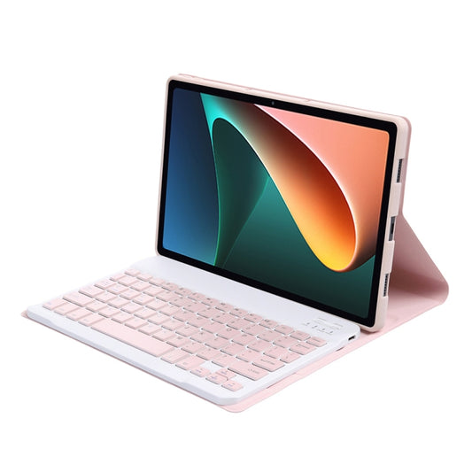 A0N5 Ultra-thin Detachable Lambskin Texture TPU Bluetooth Keyboard Leather Tablet Case with Holder For Xiaomi Pad 5 / 5 Pro(Pink) - Others Keyboard by PMC Jewellery | Online Shopping South Africa | PMC Jewellery