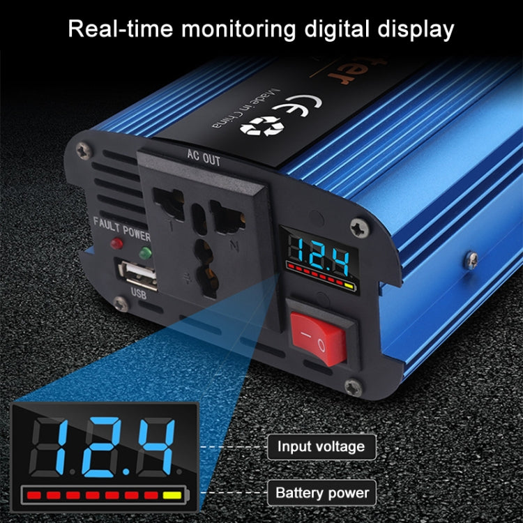 Carmaer 1200W Car Smart Multi-function Digital Display Inverter Household Power Converter, Specification:48V to 220V - Modified Square Wave by PMC Jewellery | Online Shopping South Africa | PMC Jewellery | Buy Now Pay Later Mobicred