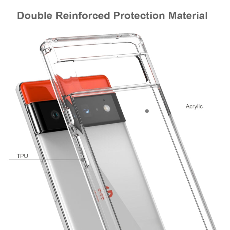 Shockproof Scratchproof TPU + Acrylic Protective Case For Google Pixel 6 Pro(Transparent) - Google Cases by PMC TechLife | Online Shopping South Africa | PMC TechLife