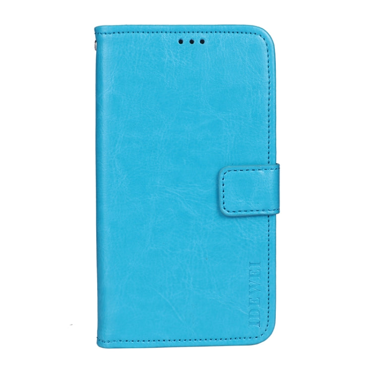 idewei Crazy Horse Texture Horizontal Flip Leather Case with Holder & Card Slots & Wallet For Doogee N40 Pro(Sky Blue) - More Brand by idewei | Online Shopping South Africa | PMC Jewellery | Buy Now Pay Later Mobicred
