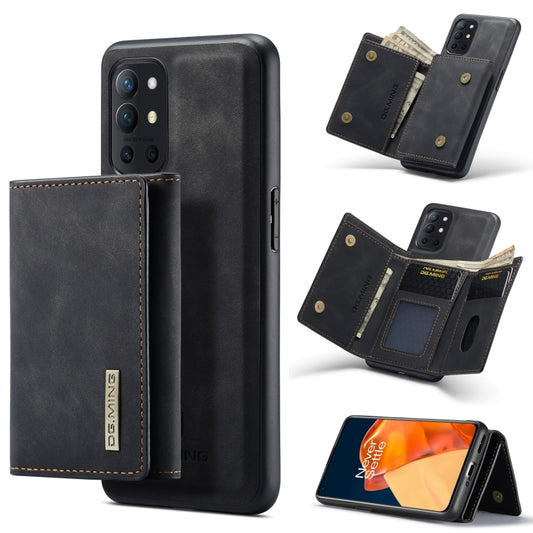 DG.MING M1 Series 3-Fold Multi Card Wallet  Back Cover Shockproof Case with Holder Function For OnePlus 9R(Black) - OnePlus Cases by DG.MING | Online Shopping South Africa | PMC Jewellery | Buy Now Pay Later Mobicred