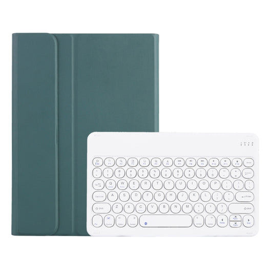 Y0N5 TPU Tablet Case Lambskin Texture Round Keycap Bluetooth Keyboard Leather Tablet Case with Holder For Xiaomi Pad 5 / 5 Pro(Dark Green) - Others Keyboard by PMC Jewellery | Online Shopping South Africa | PMC Jewellery