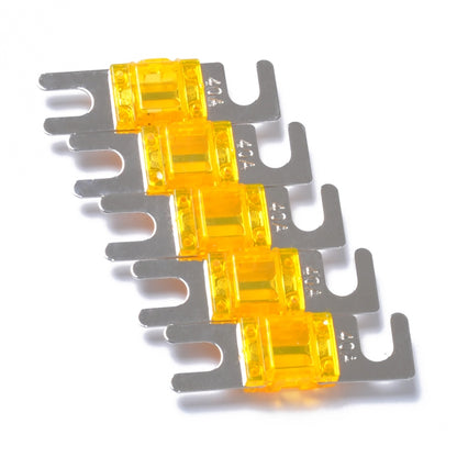 A0302 Dark Orange 5 PCS Car Audio AFS Mini ANL 30A Fuse Nicked Plated - Fuse by PMC Jewellery | Online Shopping South Africa | PMC Jewellery | Buy Now Pay Later Mobicred