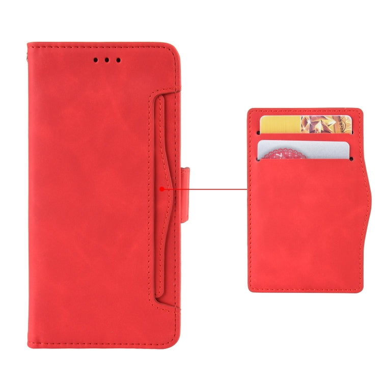 For Doogee N40 Pro Skin Feel Calf Pattern Horizontal Flip Leather Case with Holder & Card Slots & Photo Frame(Red) - More Brand by PMC Jewellery | Online Shopping South Africa | PMC Jewellery | Buy Now Pay Later Mobicred