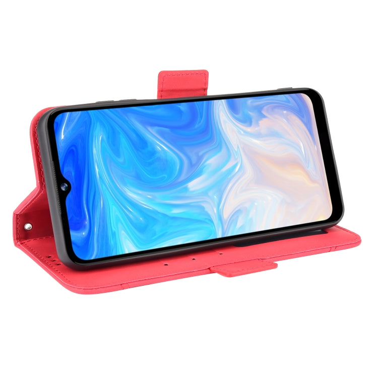 For Doogee N40 Pro Skin Feel Calf Pattern Horizontal Flip Leather Case with Holder & Card Slots & Photo Frame(Red) - More Brand by PMC Jewellery | Online Shopping South Africa | PMC Jewellery | Buy Now Pay Later Mobicred