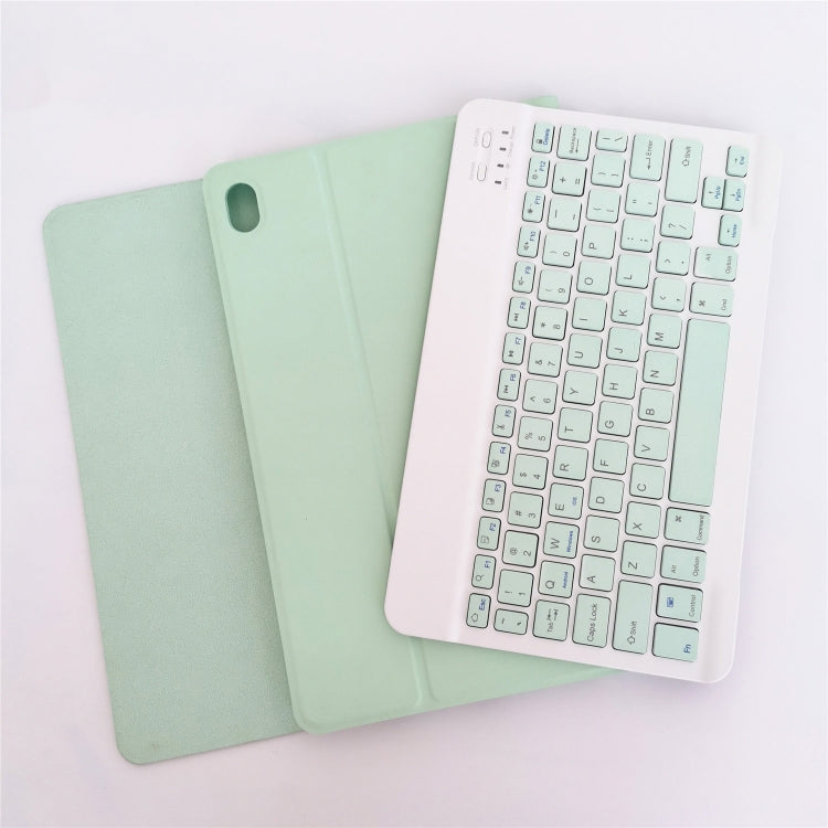 For Lenovo Pad Tab P11 11 inch TB-J606F LX110 Solid Color Detachable Square Keycap Bluetooth Keyboard Leather Tablet Case with Stand(Green) - Lenovo Keyboard by PMC Jewellery | Online Shopping South Africa | PMC Jewellery