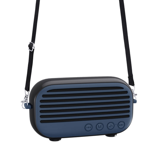 New Rixing NR-3000M Bluetooth 5.0 Portable Karaoke Wireless Bluetooth Speaker with Microphone & Shoulder Strap(Blue) - Desktop Speaker by NewRixing | Online Shopping South Africa | PMC Jewellery | Buy Now Pay Later Mobicred