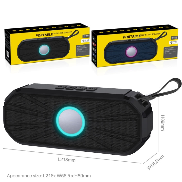 New Rixing NR-9012 Bluetooth 5.0 Portable Outdoor Wireless Bluetooth Speaker(Black) - Desktop Speaker by NewRixing | Online Shopping South Africa | PMC Jewellery | Buy Now Pay Later Mobicred