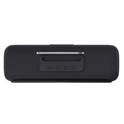 NewRixing NR-2027FM TWS Soundbar Bluetooth Speaker with Mobile Phone Holder & Antenna(Black) - Desktop Speaker by NewRixing | Online Shopping South Africa | PMC Jewellery | Buy Now Pay Later Mobicred