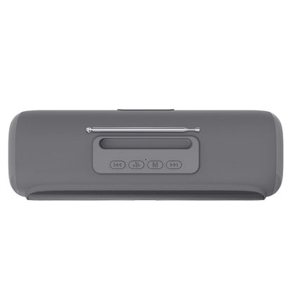 NewRixing NR-2027FM TWS Soundbar Bluetooth Speaker with Mobile Phone Holder & Antenna(Grey) - Desktop Speaker by NewRixing | Online Shopping South Africa | PMC Jewellery | Buy Now Pay Later Mobicred