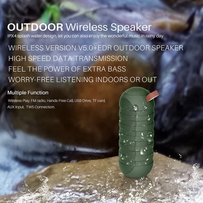 NewRixing NR-3025 TWS Outdoor Portable Splashproof Bluetooth Speaker with Flashlight Function(Blue) - Desktop Speaker by NewRixing | Online Shopping South Africa | PMC Jewellery | Buy Now Pay Later Mobicred