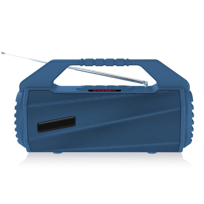 NewRixing NR-4025FM with Screen Outdoor Splash-proof Water Portable Bluetooth Speaker, Support Hands-free Call / TF Card / FM / U Disk(Blue) - Desktop Speaker by NewRixing | Online Shopping South Africa | PMC Jewellery | Buy Now Pay Later Mobicred