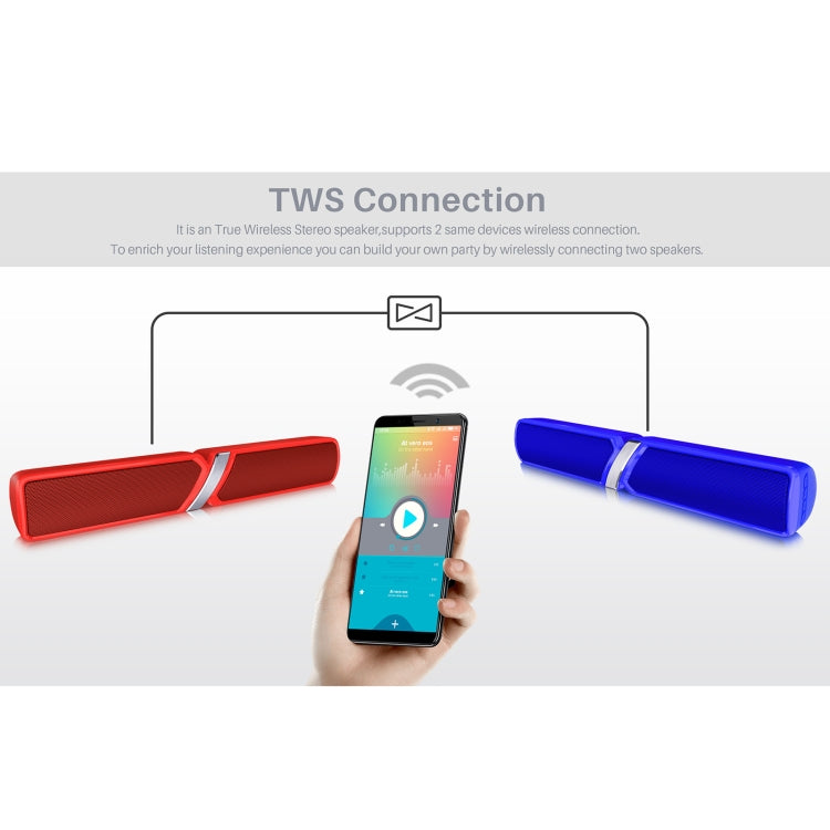 NewRixing NR-6017 Outdoor Portable Bluetooth Speaker, Support Hands-free Call / TF Card / FM / U Disk(Blue) - free shipping - PMC Jewellery - Order now!