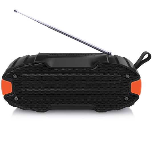 New Rixing NR-907FM TWS Outdoor Bluetooth Speaker Support Hands-free Call / FM with Handle & Antenna(Orange) - Desktop Speaker by NewRixing | Online Shopping South Africa | PMC Jewellery | Buy Now Pay Later Mobicred