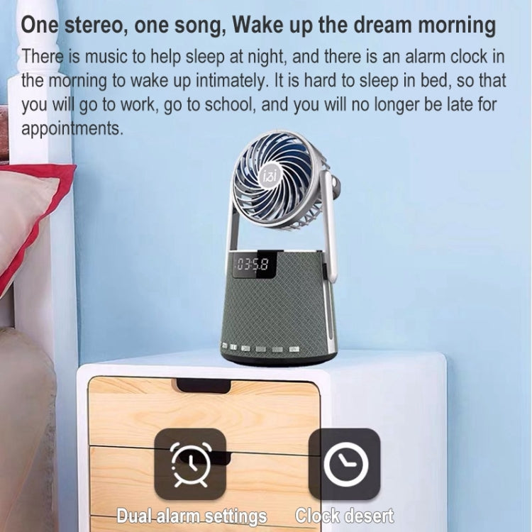 SOAIY K8 Wireless Bluetooth Dual Alarm Clock Speaker with Small Fan(Red) -  by PMC Jewellery | Online Shopping South Africa | PMC Jewellery | Buy Now Pay Later Mobicred