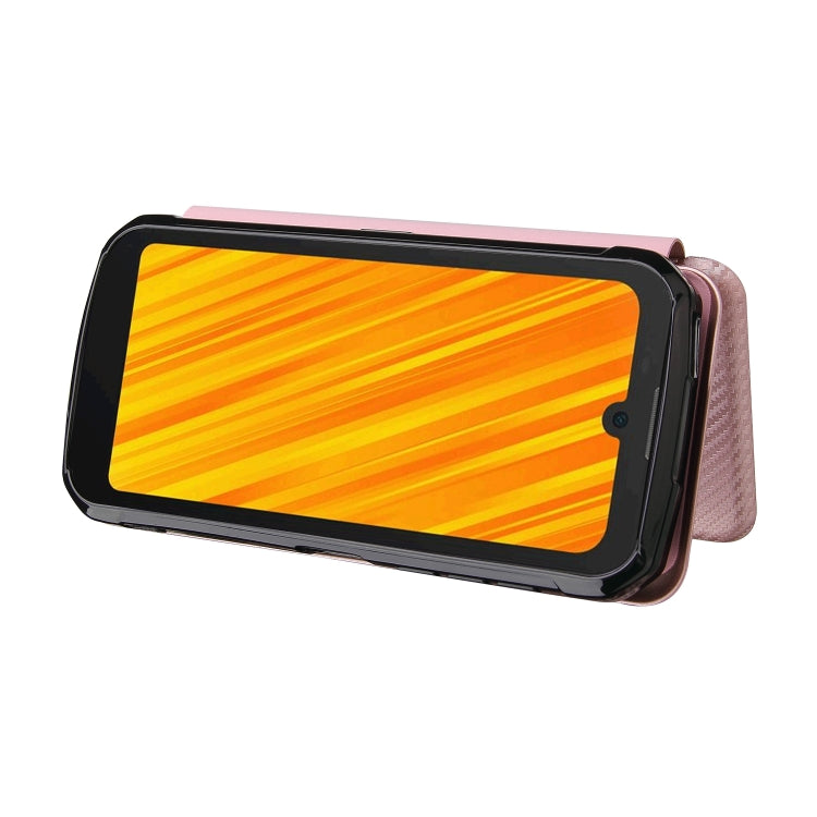 For Doogee S59 / S59 Pro Carbon Fiber Texture Horizontal Flip TPU + PC + PU Leather Case with Card Slot(Pink) - More Brand by PMC Jewellery | Online Shopping South Africa | PMC Jewellery | Buy Now Pay Later Mobicred