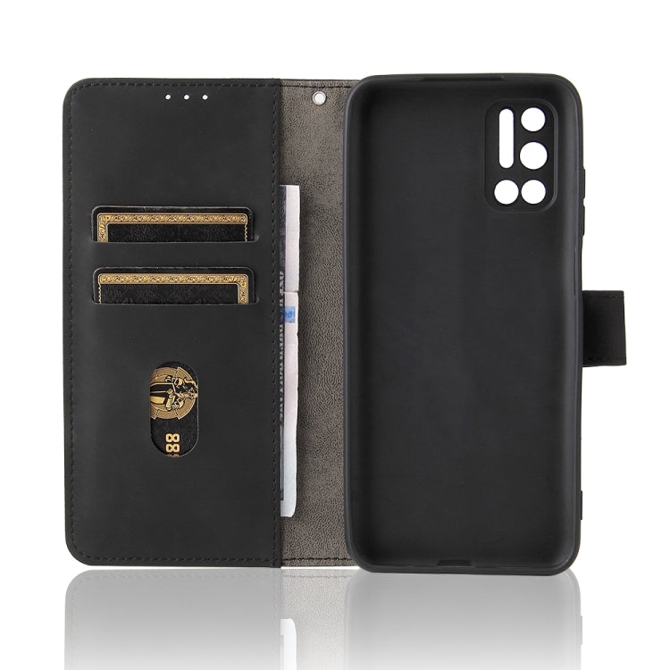 For Doogee N40 Pro Solid Color Skin Feel Magnetic Buckle Horizontal Flip PU Leather Case with Holder & Card Slots & Wallet(Black) - More Brand by PMC Jewellery | Online Shopping South Africa | PMC Jewellery | Buy Now Pay Later Mobicred