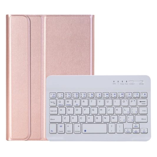 A06B Ultra-thin Detachable Bluetooth Keyboard Leather Tablet Case with Pen Slot & Holder for iPad mini 6(Rose Gold) - For iPad mini by PMC Jewellery | Online Shopping South Africa | PMC Jewellery