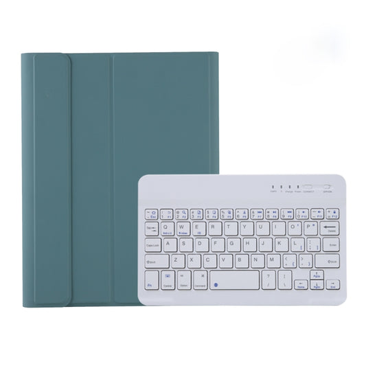 A06B Ultra-thin Detachable Bluetooth Keyboard Leather Tablet Case with Pen Slot & Holder for iPad mini 6(Dark Green) - For iPad mini by PMC Jewellery | Online Shopping South Africa | PMC Jewellery