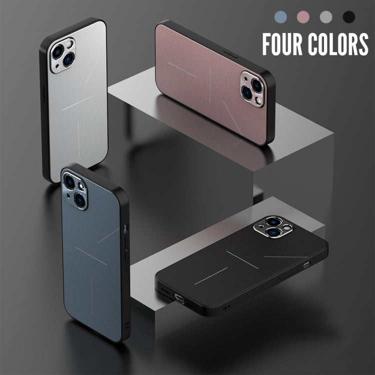 For iPhone 13 R-JUST RJ-52 3-Line Style Metal TPU Shockproof Protective Case(Pink) - iPhone 13 Cases by R-JUST | Online Shopping South Africa | PMC Jewellery | Buy Now Pay Later Mobicred