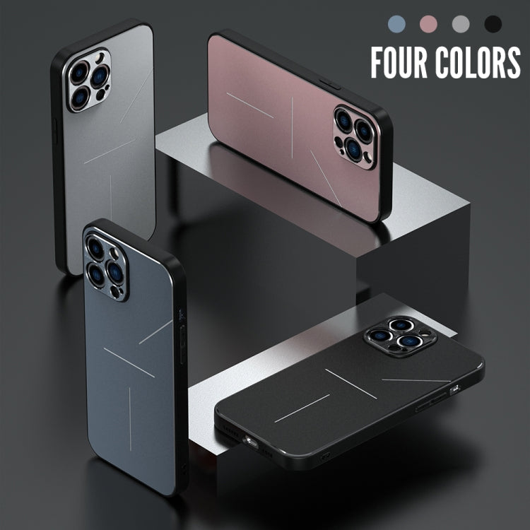 For iPhone 12 Pro R-JUST RJ-52 3-Line Style Metal TPU Shockproof Protective Case(Silver) - iPhone 12 / 12 Pro Cases by R-JUST | Online Shopping South Africa | PMC TechLife