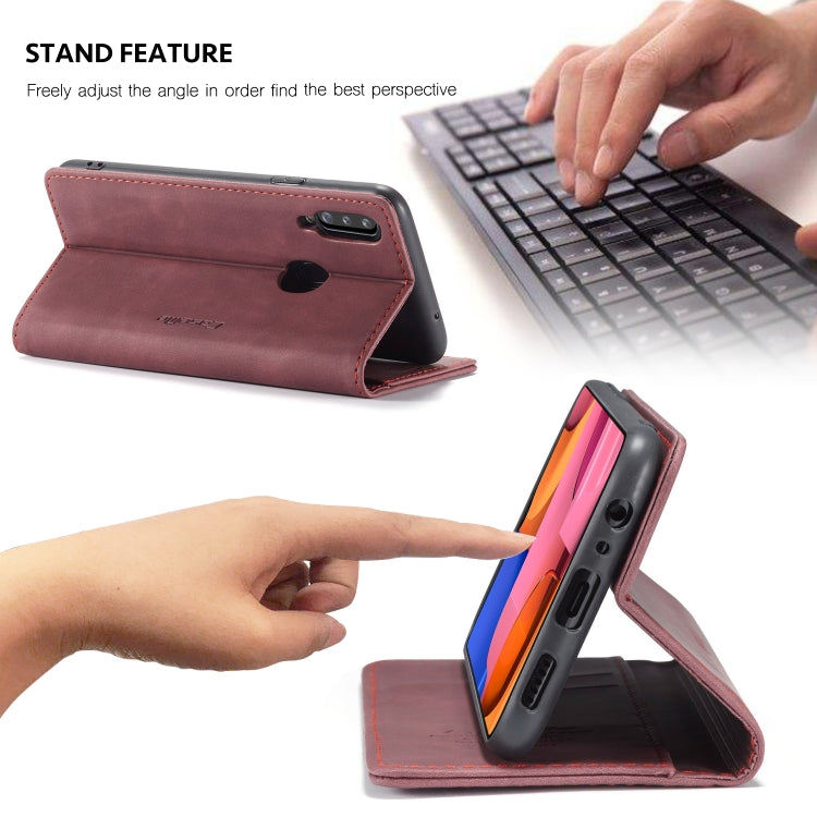 For Galaxy A20s CaseMe-013 Multifunctional Horizontal Flip Leather Case with Card Slot & Holder & Wallet(Wine Red) - Galaxy Phone Cases by CaseMe | Online Shopping South Africa | PMC Jewellery | Buy Now Pay Later Mobicred