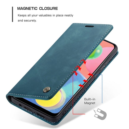 For Galaxy A70s CaseMe-013 Multifunctional Horizontal Flip Leather Case with Card Slot & Holder & Wallet(Blue) - Galaxy Phone Cases by CaseMe | Online Shopping South Africa | PMC Jewellery | Buy Now Pay Later Mobicred