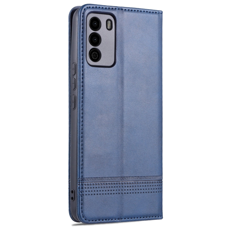 For U-MAGIC 30e AZNS Magnetic Calf Texture Horizontal Flip Leather Case with Card Slots & Holder & Wallet(Dark Blue) - More Brand by AZNS | Online Shopping South Africa | PMC Jewellery | Buy Now Pay Later Mobicred