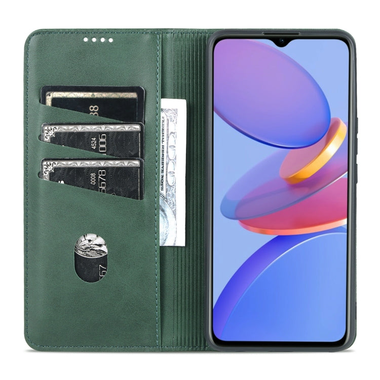 For U-MAGIC 30e AZNS Magnetic Calf Texture Horizontal Flip Leather Case with Card Slots & Holder & Wallet(Dark Green) - More Brand by AZNS | Online Shopping South Africa | PMC Jewellery | Buy Now Pay Later Mobicred