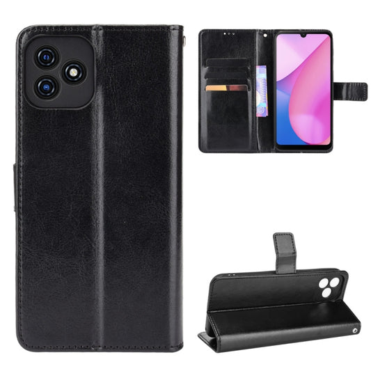 For Blackview Oscal C20 Crazy Horse Texture Horizontal Flip Leather Case with Holder & Card Slots & Lanyard(Black) - More Brand by PMC Jewellery | Online Shopping South Africa | PMC Jewellery | Buy Now Pay Later Mobicred