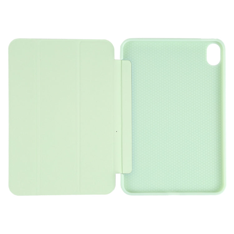 For iPad mini 2024 / mini 6 GEBEI Shockproof Horizontal Flip Tablet Case with Three-folding Holder(Mint Green) - free shipping - PMC TechLife - Order now!