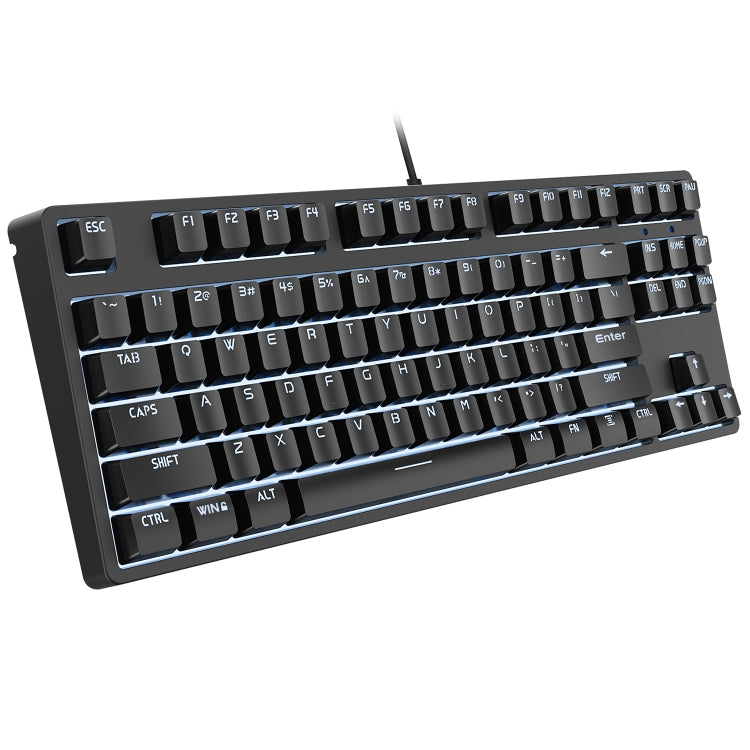 HXSJ L600 87 Keys USB-C / Type-C Wired Red Shaft Mechanical Keyboard with Cool Backlight(Black) - Wired Keyboard by HXSJ | Online Shopping South Africa | PMC Jewellery | Buy Now Pay Later Mobicred