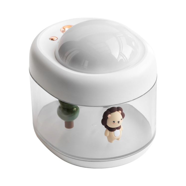 J221 Multifunctional Night Light Projection Humidifier(White Lion) - Air Purifiers & Accessories by PMc TechLife | Online Shopping South Africa | PMc TechLife | Buy Now Pay Later Mobicred