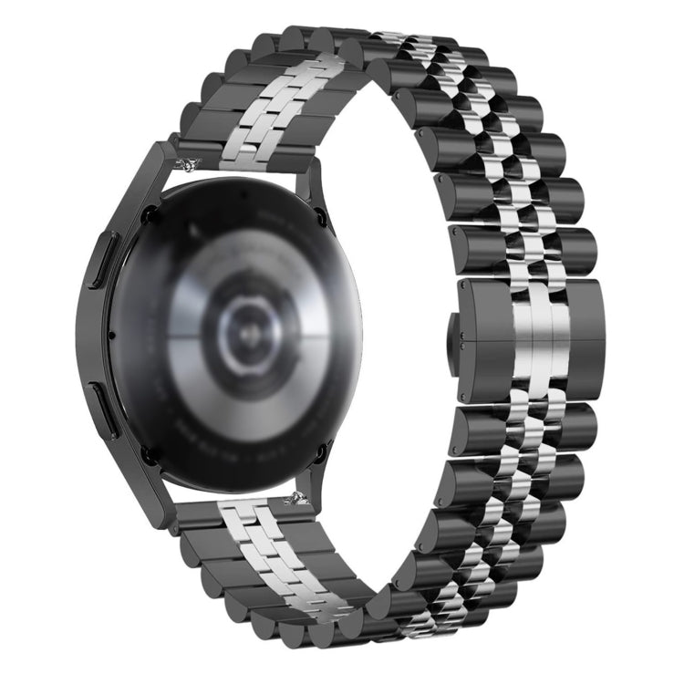 20mm Five-bead Stainless Steel Watch Band (Black Silver) - free shipping - PMC TechLife - Order now!