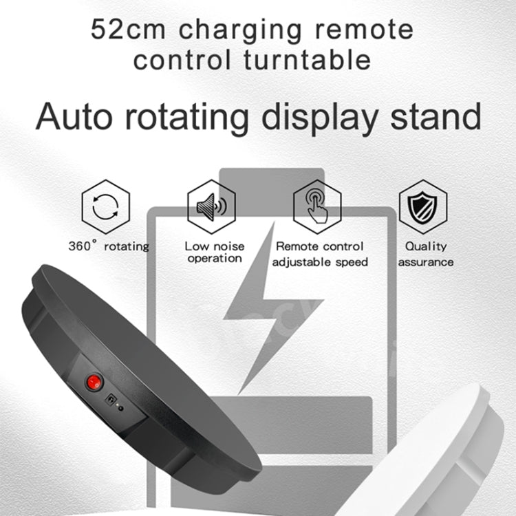 52cm Remote Control Electric Rotating Turntable Display Stand Video Shooting Props Turntable, Charging Power, Power Plug:UK Plug(White) - free shipping - PMC TechLife - Order now!