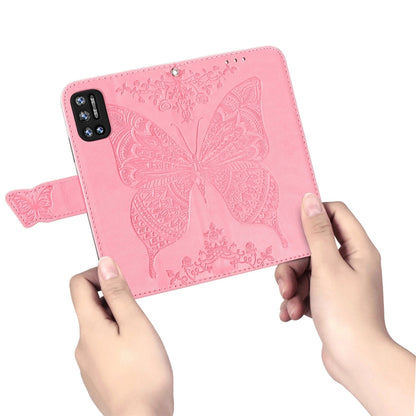 For DOOGEE N40 Pro Butterfly Love Flowers Embossed Horizontal Flip Leather Case with Holder & Card Slots & Wallet & Lanyard(Pink) - More Brand by PMC Jewellery | Online Shopping South Africa | PMC Jewellery | Buy Now Pay Later Mobicred