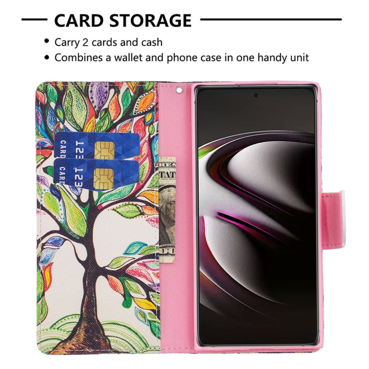 For Samsung Galaxy S22 Ultra 5G Colored Drawing Pattern Horizontal Flip Phone Leather Case with Holder & Card Slots & Wallet(Tree Life) - Galaxy S22 Ultra 5G Cases by PMC Jewellery | Online Shopping South Africa | PMC Jewellery