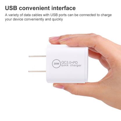 20WACB 20W QC3.0 + PD Quick Charger, Plug Specification:EU Plug(White) - USB Charger by PMC Jewellery | Online Shopping South Africa | PMC Jewellery | Buy Now Pay Later Mobicred