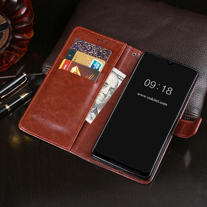 For Oukitel C25 idewei Crazy Horse Texture Leather Phone Case with Holder & Card Slots & Wallet(Dark Blue) - More Brand by idewei | Online Shopping South Africa | PMC Jewellery | Buy Now Pay Later Mobicred