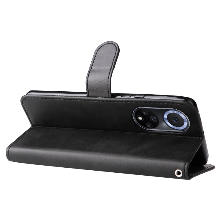 For Huawei nova 9 / Honor 50 5G Calf Texture Zipper Horizontal Flip Leather Phone Case(Black) - Honor Cases by PMC TechLife | Online Shopping South Africa | PMC TechLife