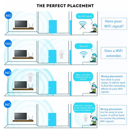 Wireless Smart WiFi Router Repeater with 4 WiFi Antennas, Plug Specification:UK Plug(White) - Wireless Routers by PMC Jewellery | Online Shopping South Africa | PMC Jewellery | Buy Now Pay Later Mobicred